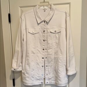 Women's White Denim Jacket